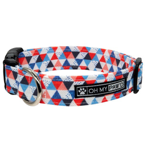 4th of July Triangles Dog Collar - Oh My Paw'd