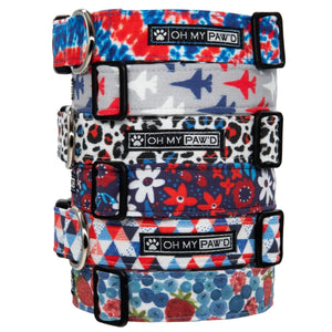 4th of July Triangles Dog Collar - Oh My Paw'd