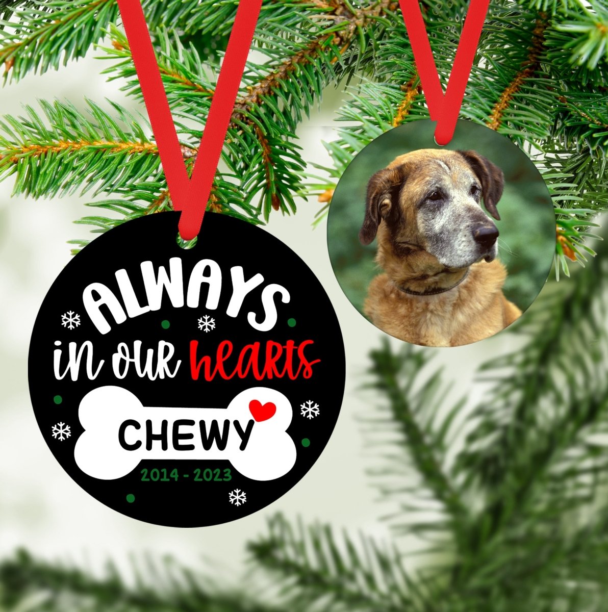 Always In My Heart Ornament - Oh My Paw'd