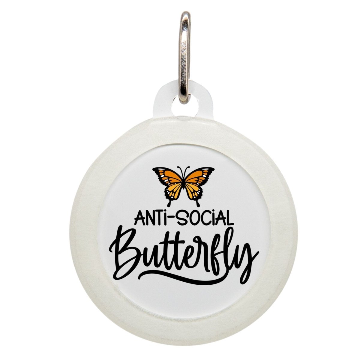Anti-Social Butterfly Name Tag - Oh My Paw&#39;d