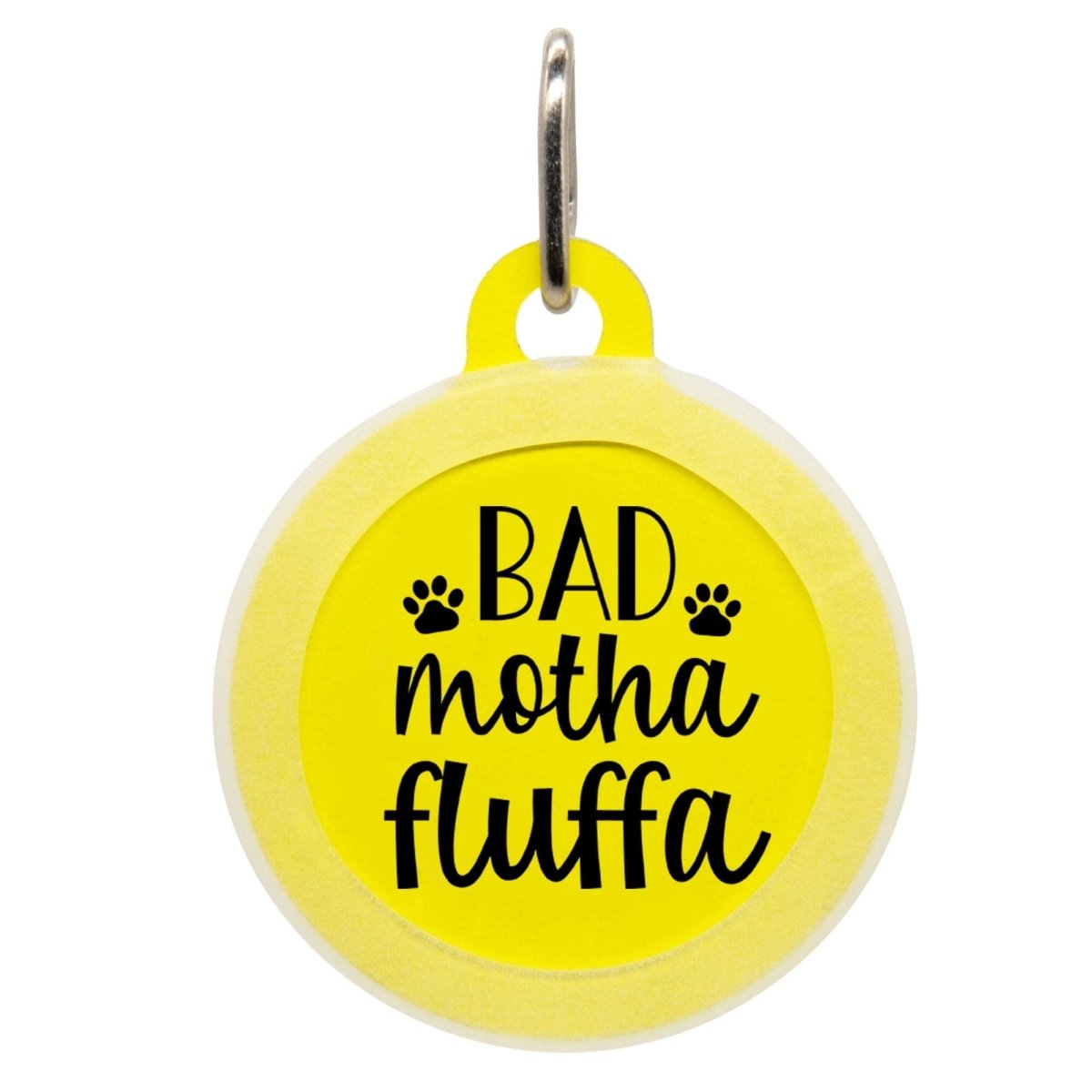 Bad Motha Fluffa Name Tag - Oh My Paw&#39;d