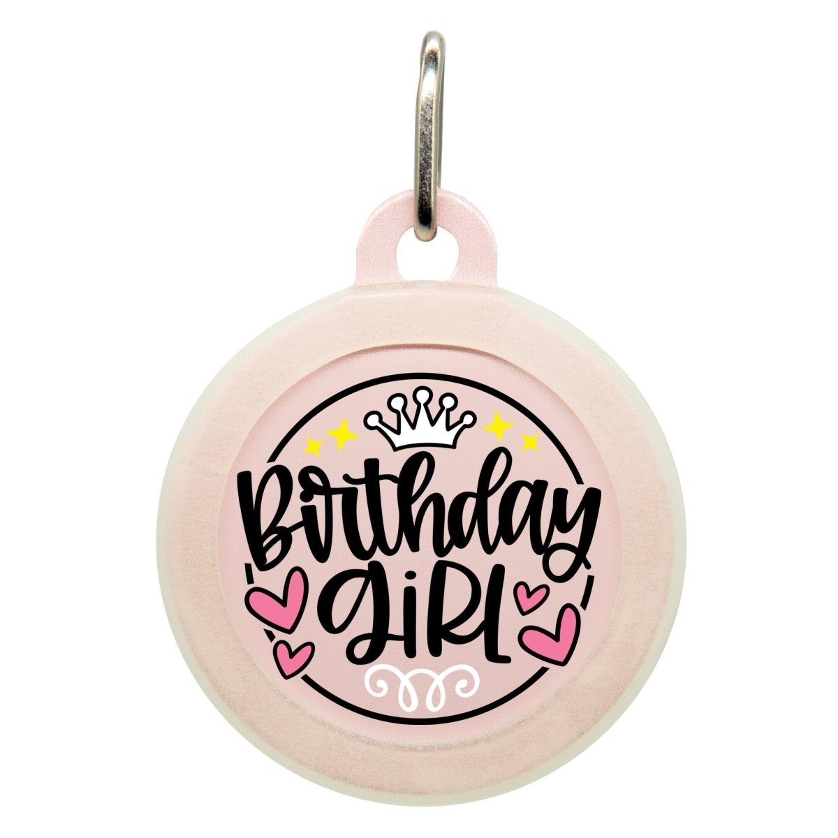 Pink Birthday Girl Dog Collar, Cute Birthday Collar