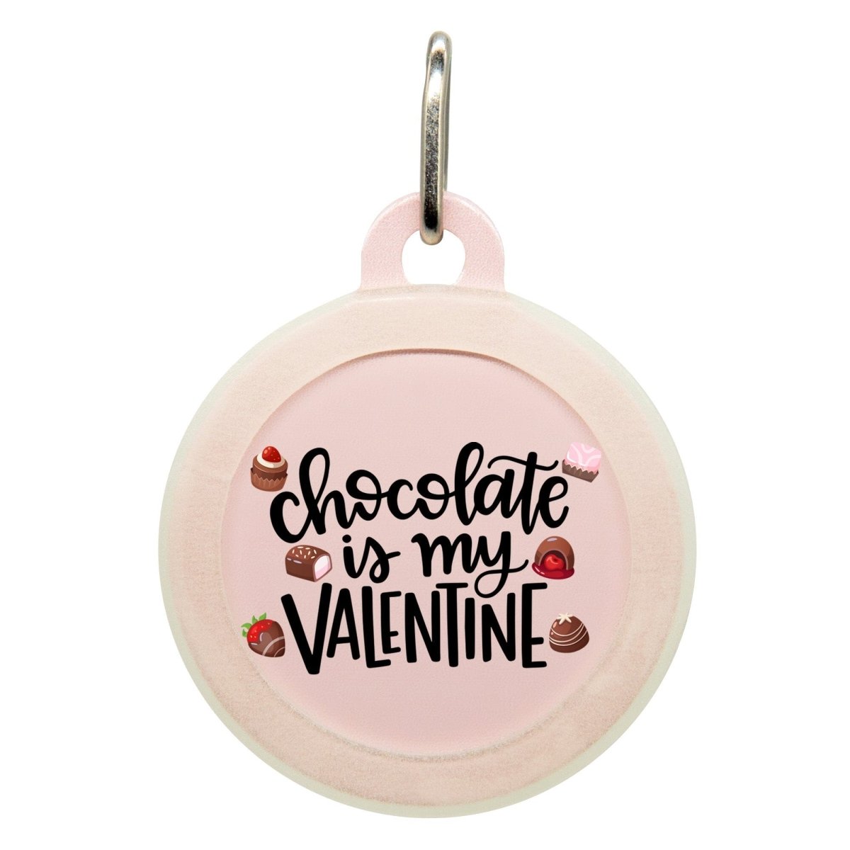 Chocolate Is My Valentine Name Tag - Oh My Paw&#39;d