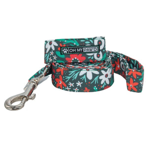 Christmas Floral Dog Leash - Oh My Paw'd