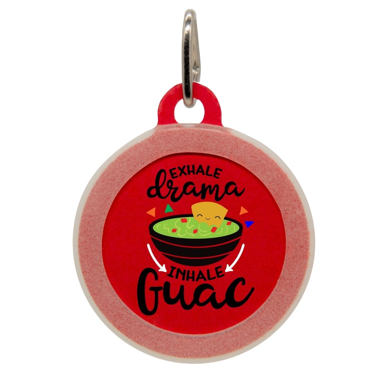Exhale Drama Inhale Guac Name Tag - Oh My Paw&#39;d
