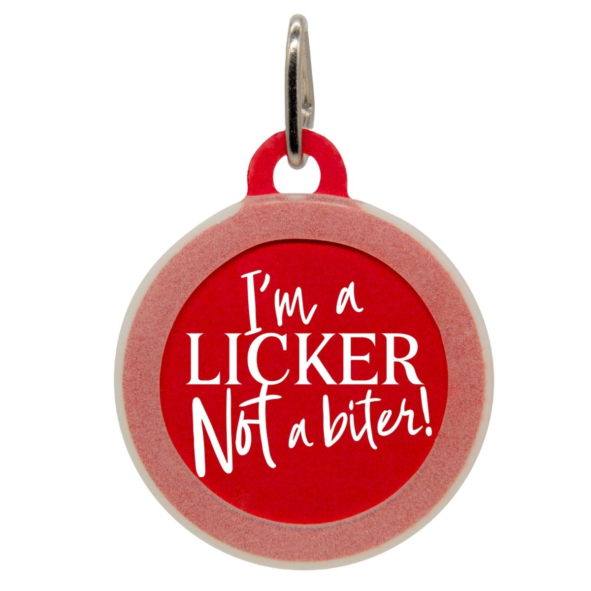 I'm a Licker Not A Biter Name Tag - Oh My Paw'd