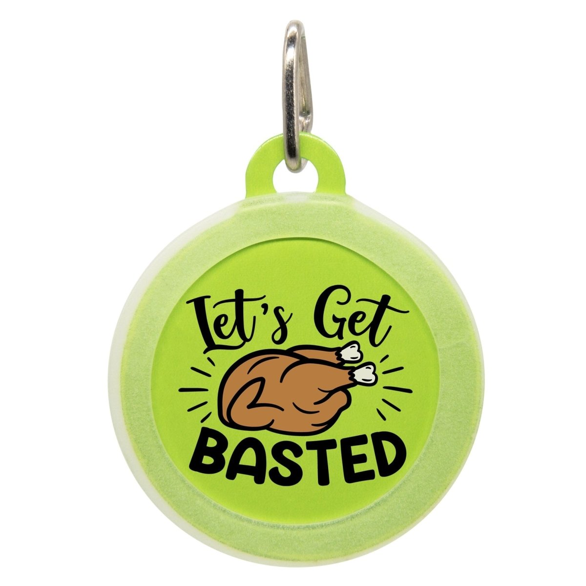 Let's Get Basted Name Tag - Oh My Paw'd