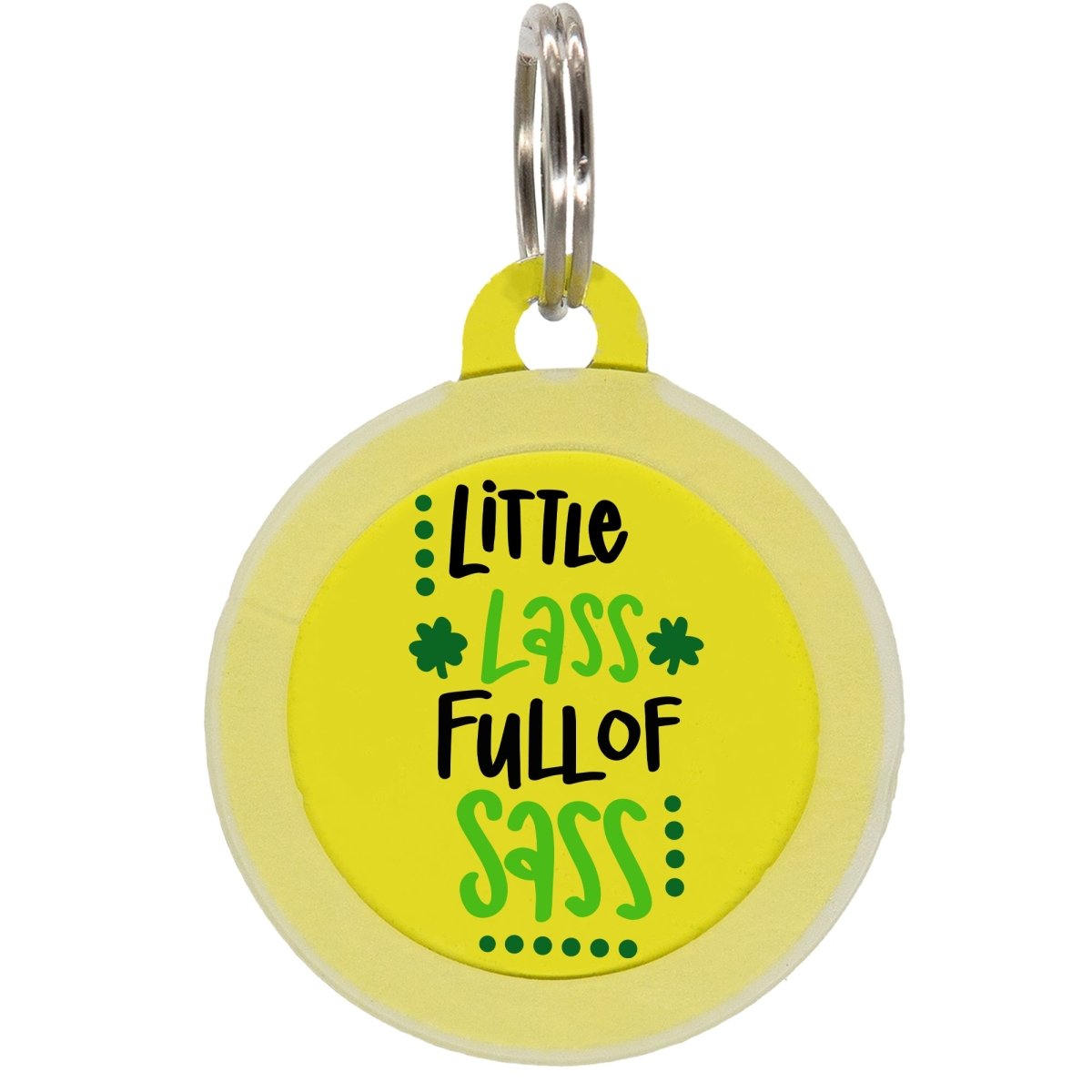 Little Lass Full of Sass Pet ID Tag - Oh My Paw&#39;d