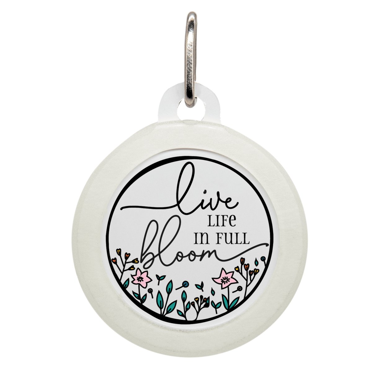 Live Life In Full Bloom Name Tag - Oh My Paw&#39;d