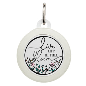 Live Life In Full Bloom Name Tag - Oh My Paw'd