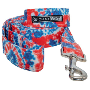 Patriotic Tie DyeDog Leash - Oh My Paw'd