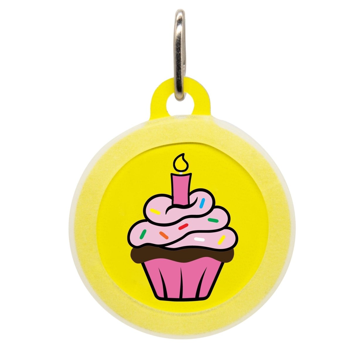 Pink Cupcake Name Tag - Oh My Paw&#39;d