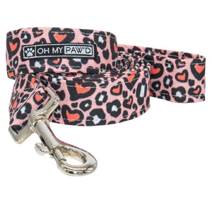 Pink Leopard Dog Leash - Oh My Paw'd