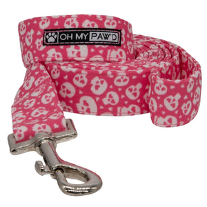 Pink Skull Dog Leash - Oh My Paw'd