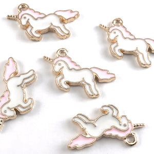 Pink Unicorn Collar Charm - Oh My Paw'd