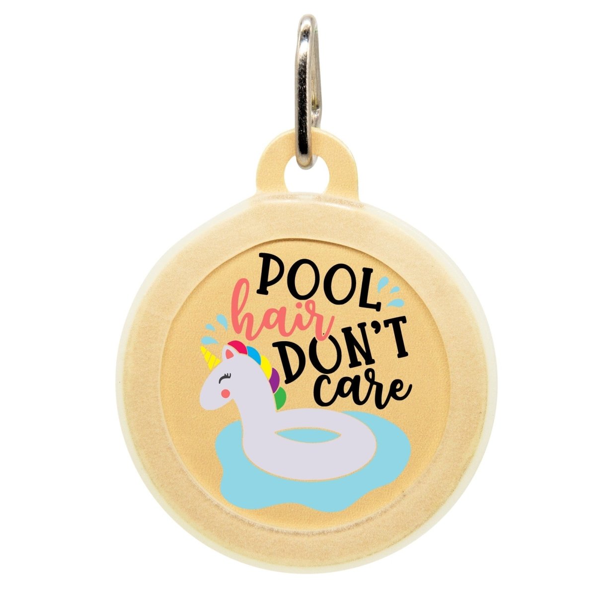 Pool Hair Don&#39;t Care Name Tag - Oh My Paw&#39;d