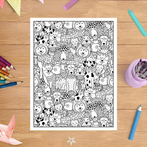 Printable Dog & Cat Coloring Pages - Oh My Paw'd