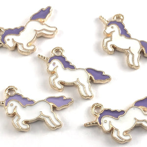 Purple Unicorn Collar Charm - Oh My Paw'd