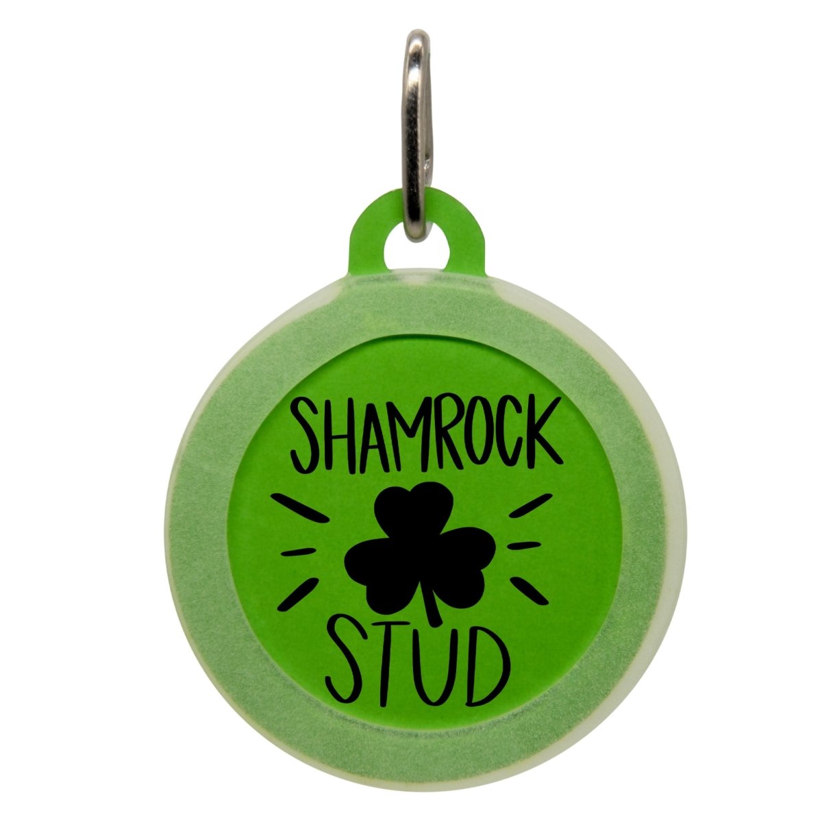 Shamrock Stud Pet ID Tag - Oh My Paw&#39;d