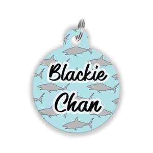 Shark Name Tag - Oh My Paw'd