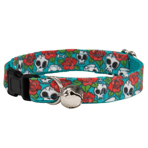 Skull & Roses Cat Collar - Oh My Paw'd