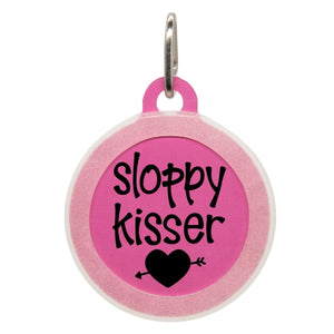 Sloppy Kisser Name Tag - Oh My Paw'd