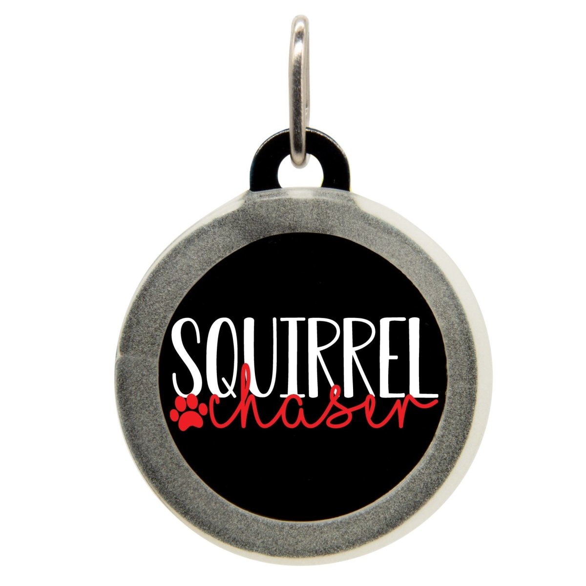 Squirrel Chaser Name Tag - Oh My Paw&#39;d