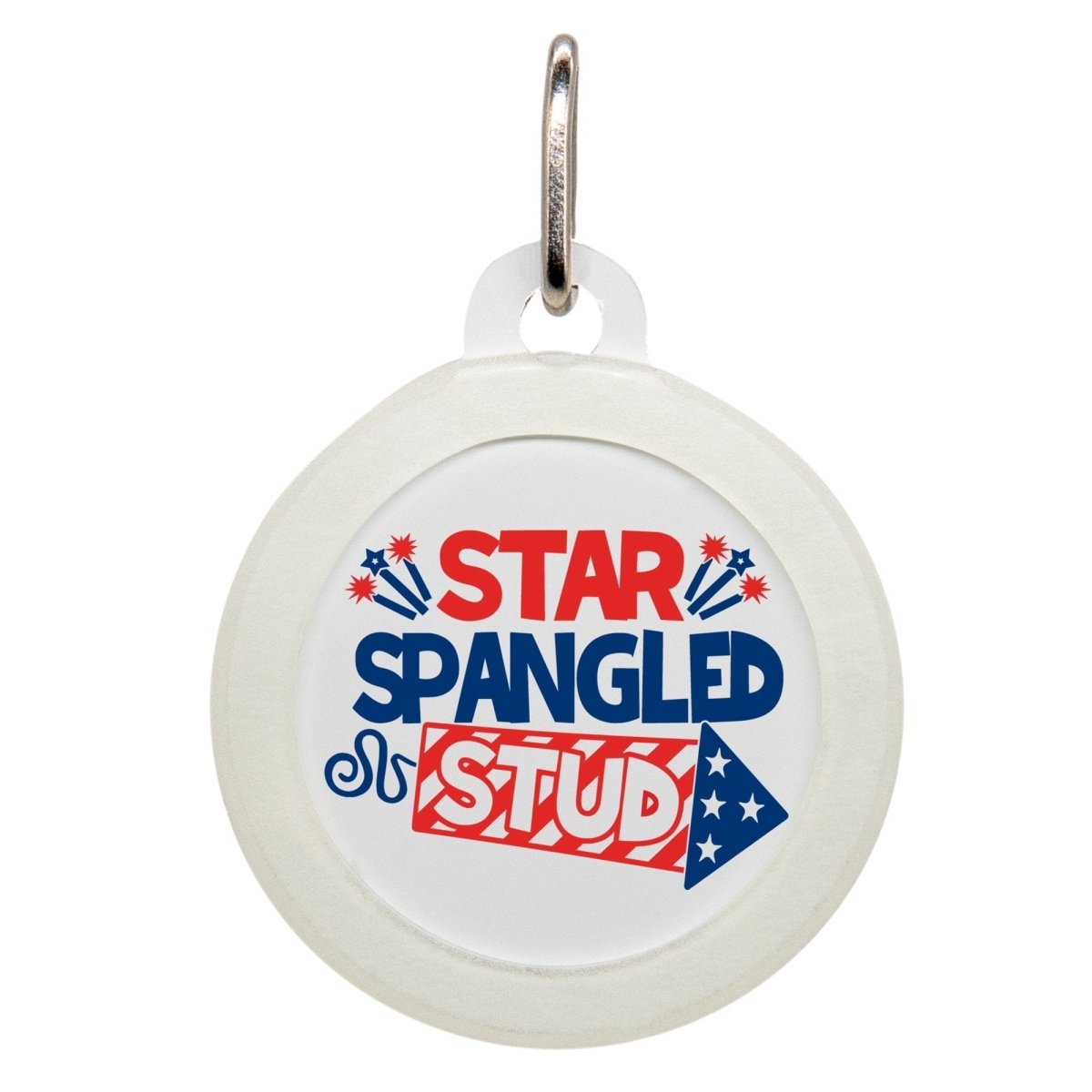 Star Spangled Stud Name Tag - Oh My Paw&#39;d