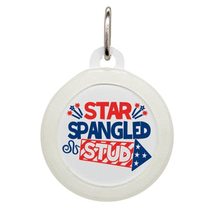 Star Spangled Stud Name Tag - Oh My Paw'd