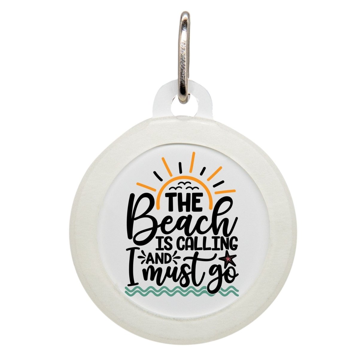 The Beach Is Calling Name Tag - Oh My Paw&#39;d