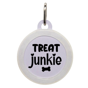 Treat Junkie Name Tag - Oh My Paw'd