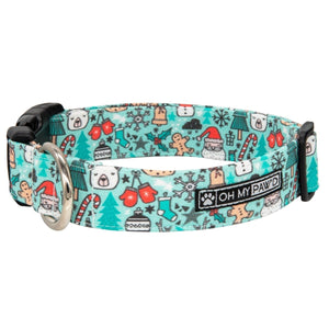 Winter Holiday Dog Collar - Oh My Paw'd