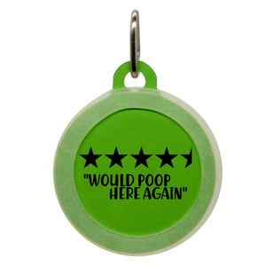 Would Poop Here Again Name Tag - Oh My Paw'd